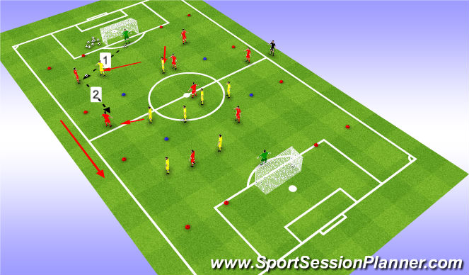 Football/Soccer Session Plan Drill (Colour): Screen 6