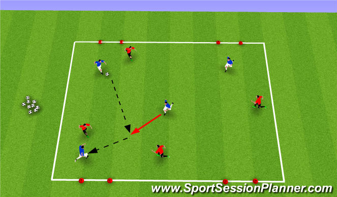 Football/Soccer Session Plan Drill (Colour): Keepaway
