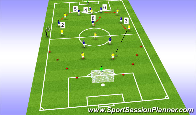 Football/Soccer Session Plan Drill (Colour): SSG