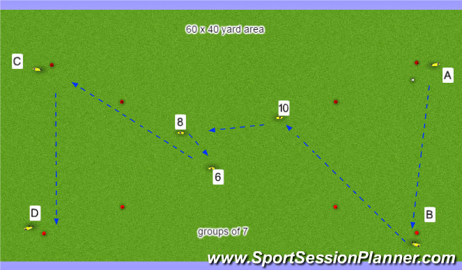 Football/Soccer Session Plan Drill (Colour): Warm up Exercise - Passing & Receiving