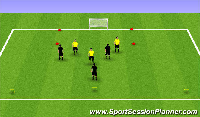 Football/Soccer Session Plan Drill (Colour): Warm up