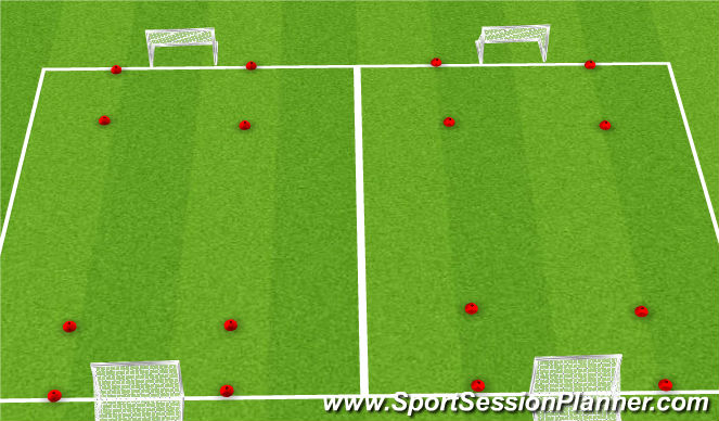 Football/Soccer Session Plan Drill (Colour): Scrimmage