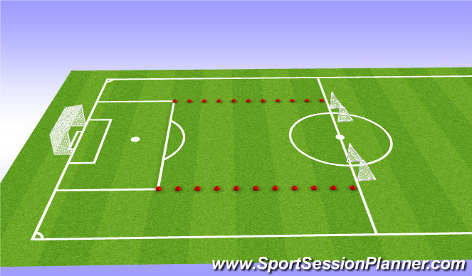Football/Soccer Session Plan Drill (Colour): attck v defence
