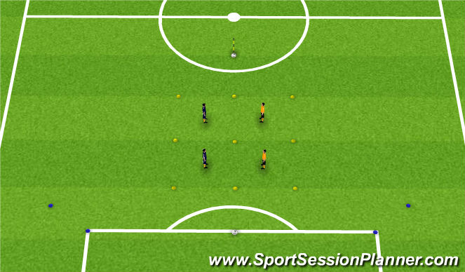 Football/Soccer Session Plan Drill (Colour): Coordination: mirror exercise