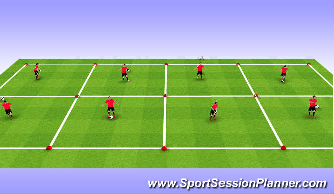 Football/Soccer Session Plan Drill (Colour): Setup