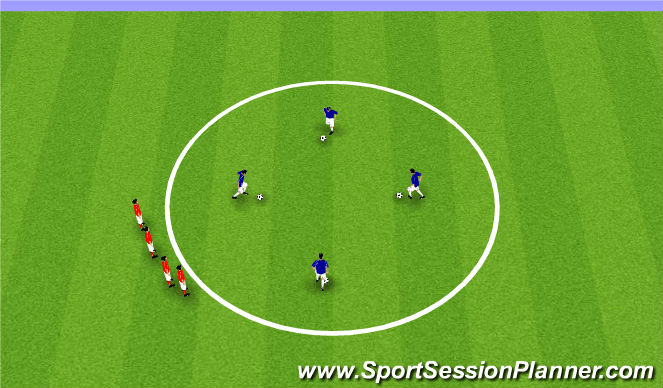 Football/Soccer Session Plan Drill (Colour): Looking after your ball - 2 teams