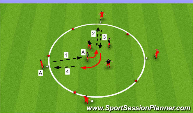 Football/Soccer Session Plan Drill (Colour): Warmup