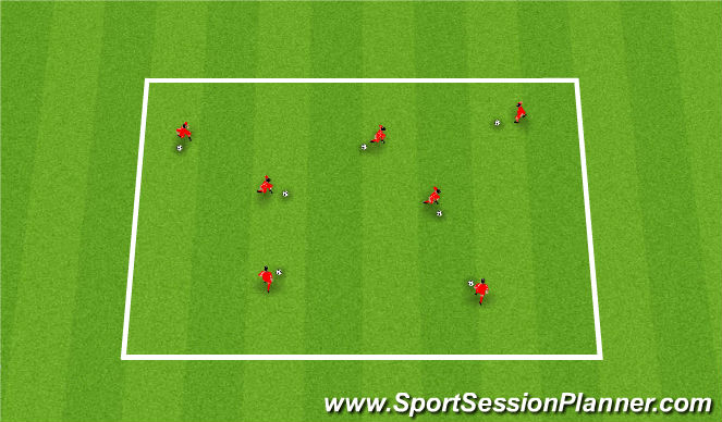 Football/Soccer Session Plan Drill (Colour): Ball Warm Up: