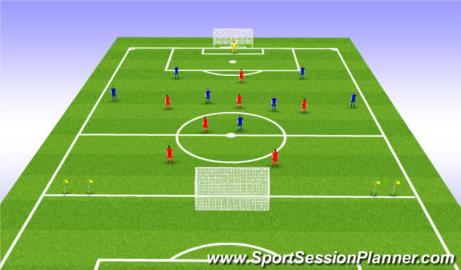 Football/Soccer Session Plan Drill (Colour): Game Training 1