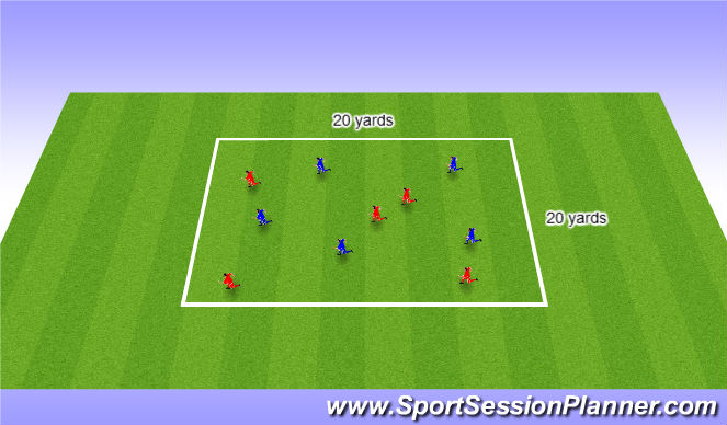 Football/Soccer Session Plan Drill (Colour): Cool down.