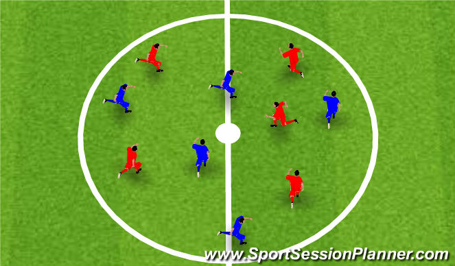 Football/Soccer Session Plan Drill (Colour): Cool down.