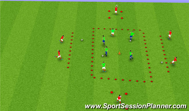 Football/Soccer Session Plan Drill (Colour): Fundementals of the session