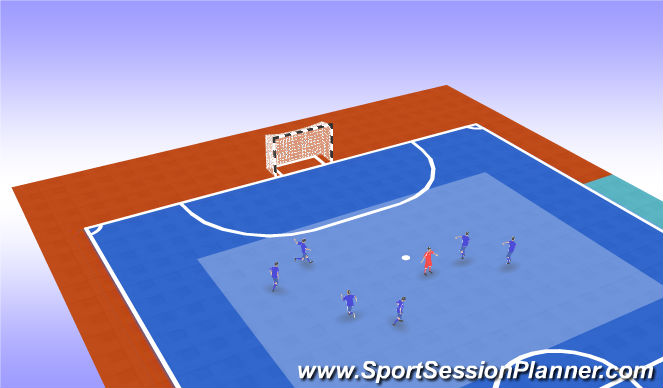 Futsal Session Plan Drill (Colour): Conducción robo finalizacion