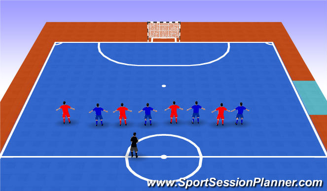 Futsal Session Plan Drill (Colour): Activacion con finalización