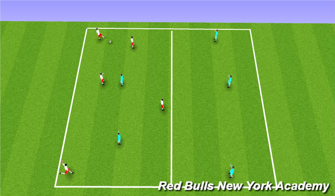 Football/Soccer Session Plan Drill (Colour): Technical - opossed