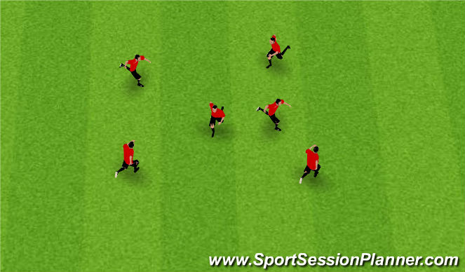Football/Soccer Session Plan Drill (Colour): Warm Up