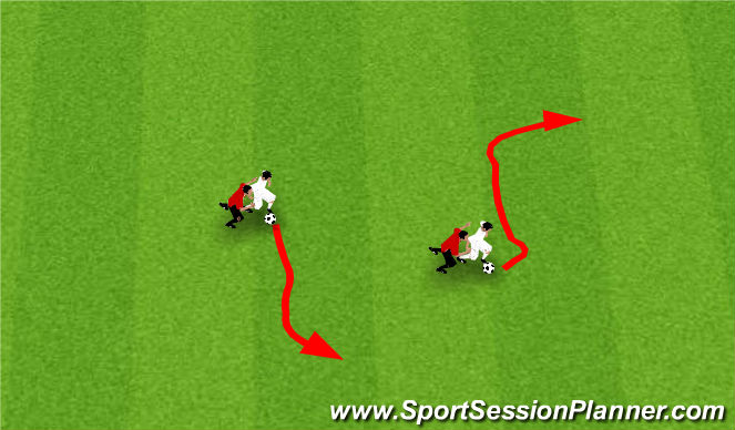 Football/Soccer Session Plan Drill (Colour): Shielding the Ball