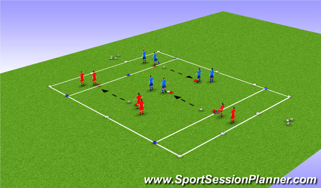 Football/Soccer Session Plan Drill (Colour): Technical: Passing