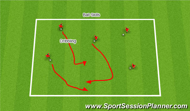 Football/Soccer Session Plan Drill (Colour): Warm Up