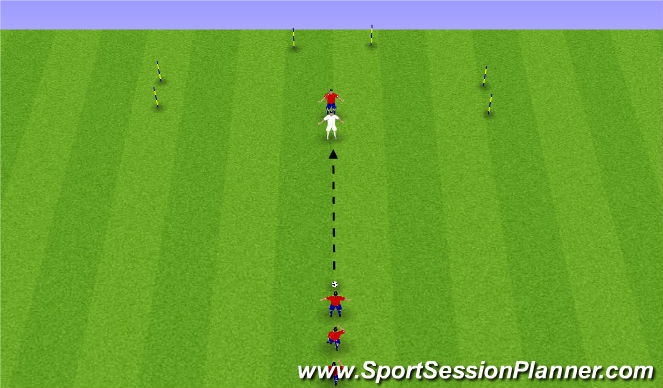 Football/Soccer Session Plan Drill (Colour): 1v1 Windows