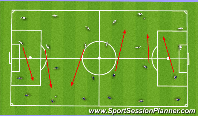 Football/Soccer Session Plan Drill (Colour): SSG 1