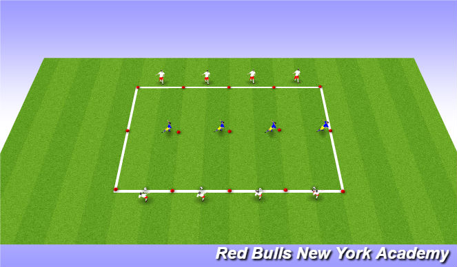 Football/Soccer Session Plan Drill (Colour): Passing & Receiving (10 mins)