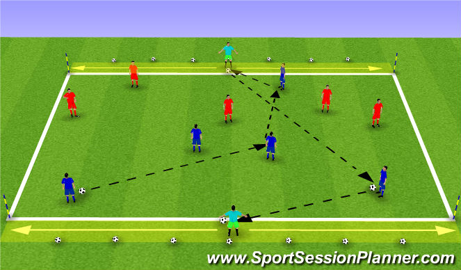 Football/Soccer Session Plan Drill (Colour): Skill Game