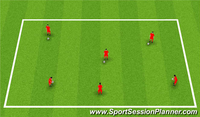 Football/Soccer Session Plan Drill (Colour): Juggling
