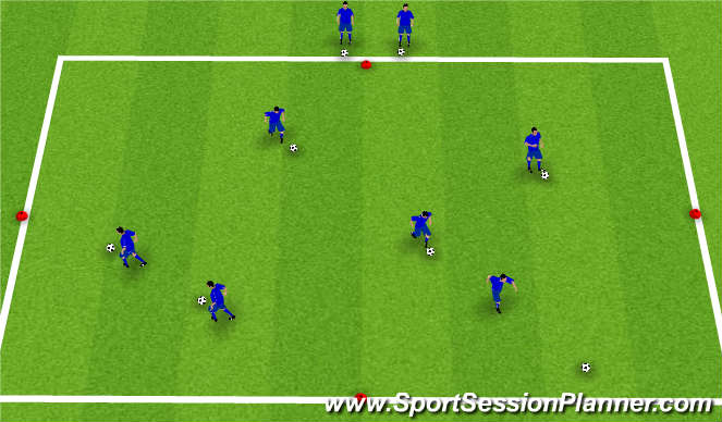 Football/Soccer Session Plan Drill (Colour): Knockout