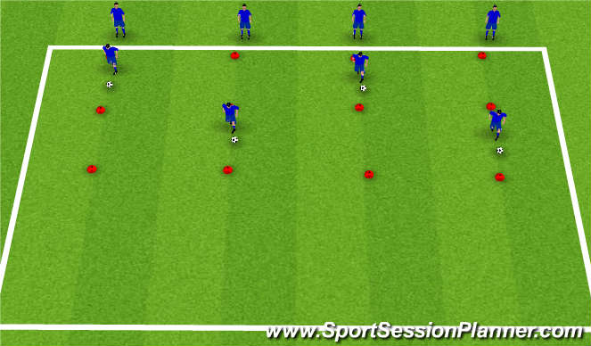 Football/Soccer Session Plan Drill (Colour): Skills Box