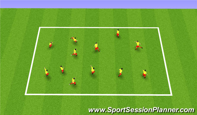 Football/Soccer Session Plan Drill (Colour): Fastest Tagger/Tracker Tag
