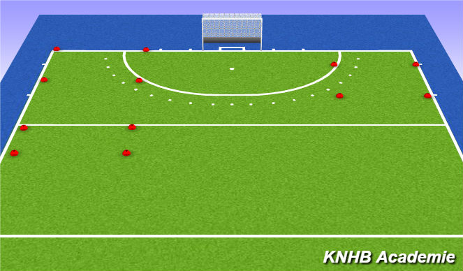 Hockey Session Plan Drill (Colour): Warming-up