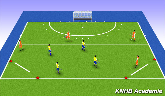 Hockey Session Plan Drill (Colour): Techniekblok 1