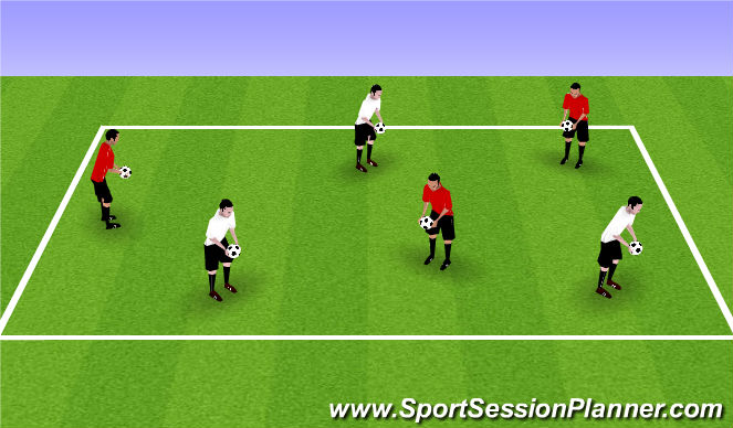 Football/Soccer Session Plan Drill (Colour): Warm Up