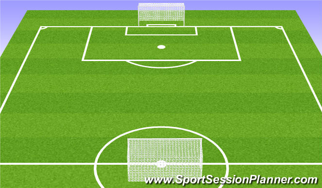 Football/Soccer Session Plan Drill (Colour): Spel 2 lag.