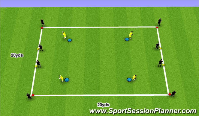 Football/Soccer Session Plan Drill (Colour): Technical Repetitions - Finishing Aerial