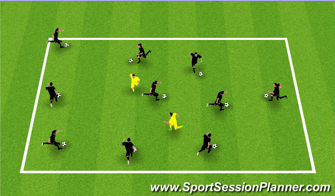 Football/Soccer Session Plan Drill (Colour): Smash and Grab
