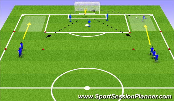 Football/Soccer Session Plan Drill (Colour): Drill