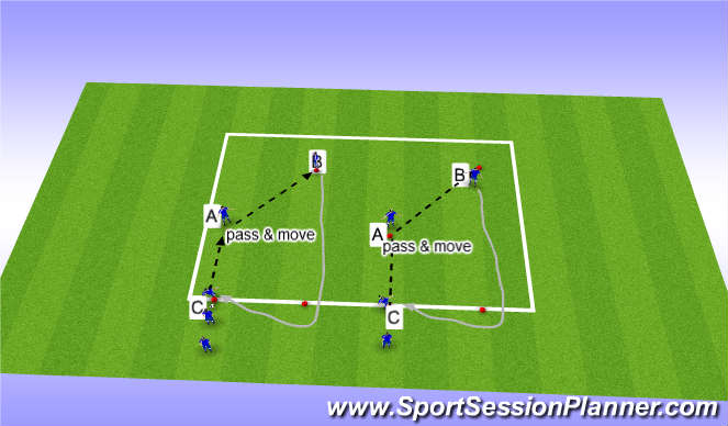 Football/Soccer Session Plan Drill (Colour): Warm up