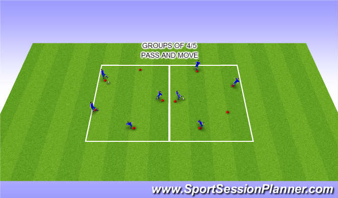 Football/Soccer Session Plan Drill (Colour): Technical 1