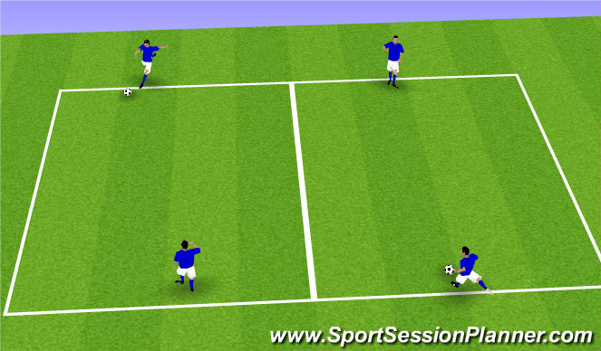 Football/Soccer Session Plan Drill (Colour): Warm up