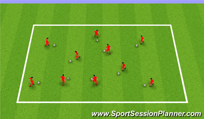 Football/Soccer Session Plan Drill (Colour): Warm Up
