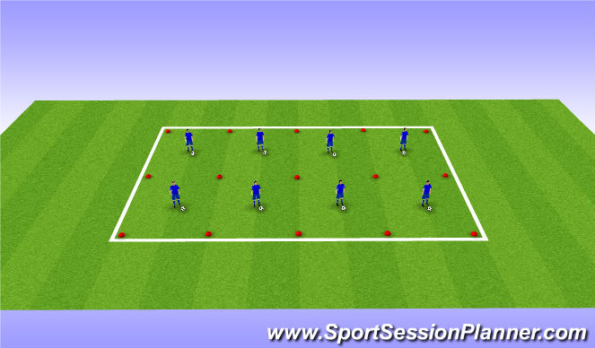 Football/Soccer Session Plan Drill (Colour): Warm Up