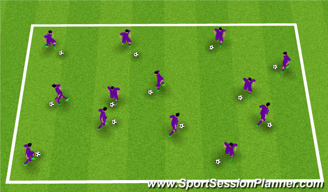 Football/Soccer Session Plan Drill (Colour): King of the Ring
