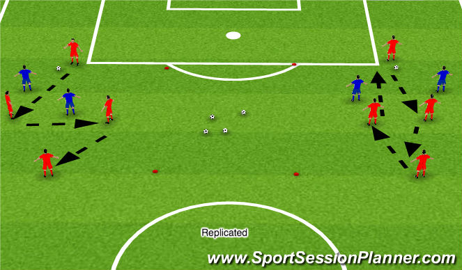 Football/Soccer Session Plan Drill (Colour): Skill Practice