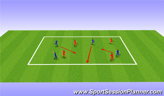 Football/Soccer Session Plan Drill (Colour): Warm Up