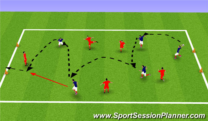Football/Soccer Session Plan Drill (Colour): Warm up heading game