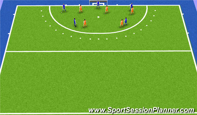 Hockey Session Plan Drill (Colour): Warming Up