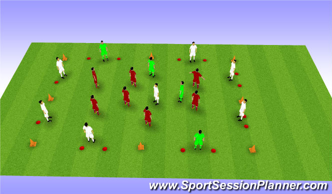 Football/Soccer Session Plan Drill (Colour): transition