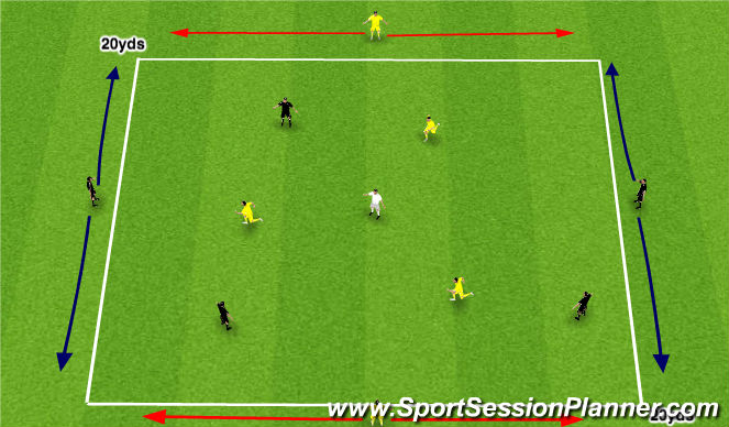 Football/Soccer Session Plan Drill (Colour): Directional Possession